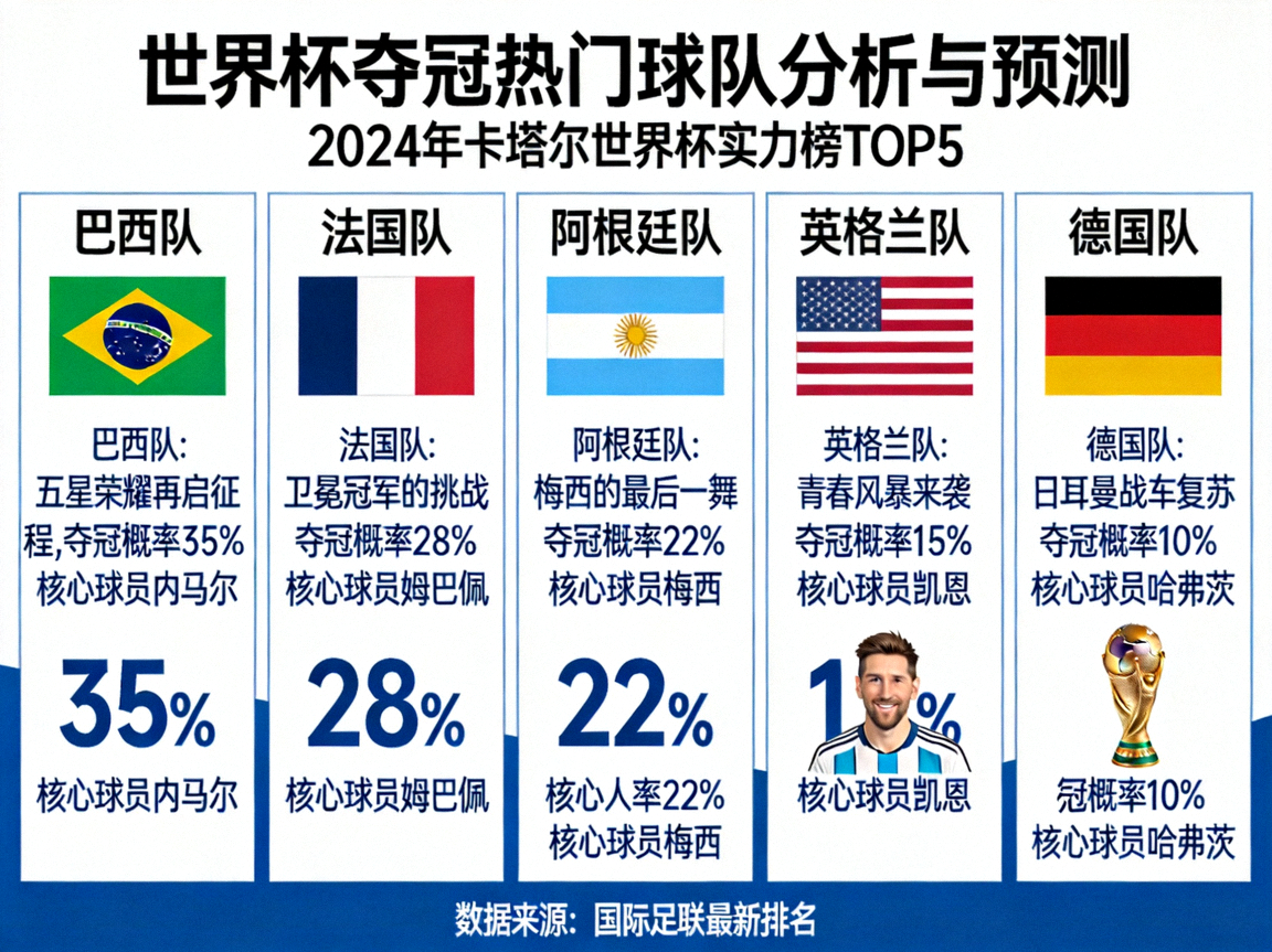 世界杯预测专题 夺冠热门球队分析与预测